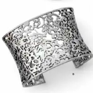 Lia Sophia “Appliqué” Silver Cuff Bracelet